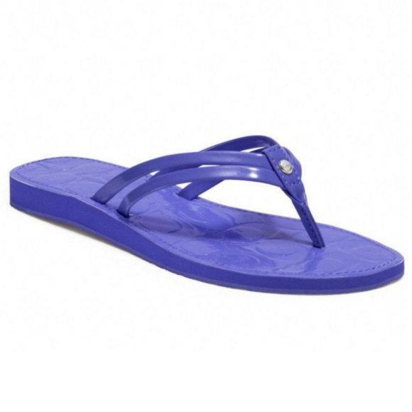 Coach Juney Periwinkle Blue Patent Flip Flop - Size 7M - Picture 6 of 8